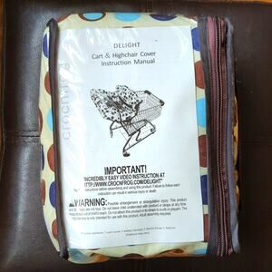 Croc N Frog Baby Boy Geometric Print Shopping Cart & High Chair Cover NWT